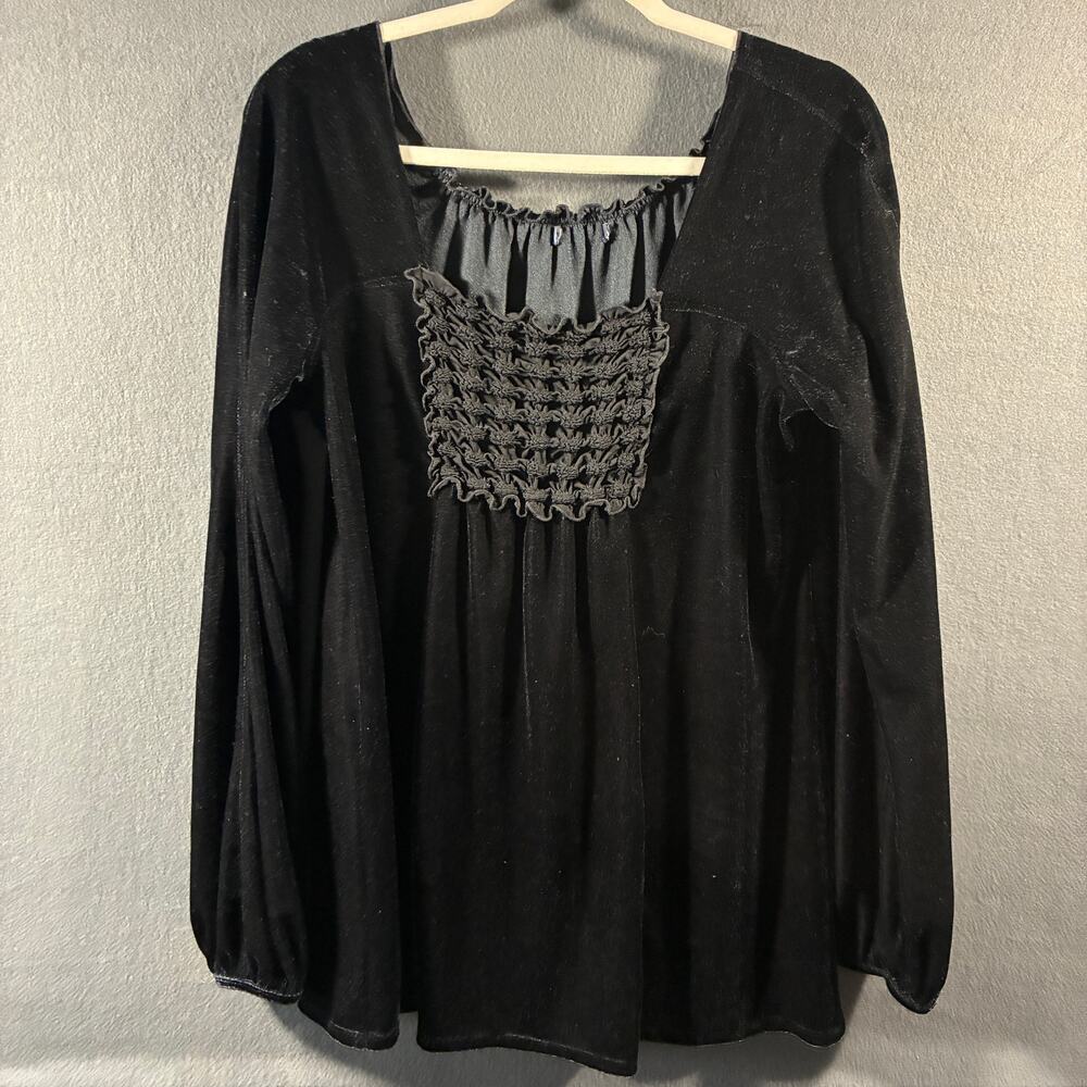 women velvet tunic large black velvet flare fairy grunge whimsigoth wednesday